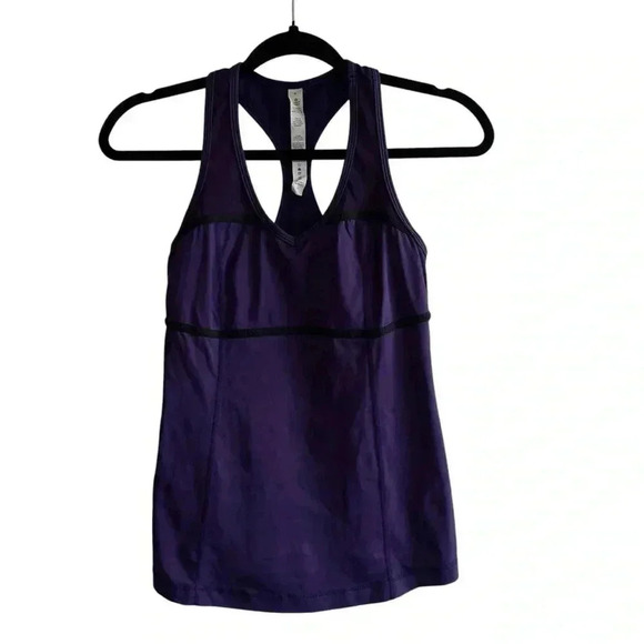 Lululemon Athletica Purple Commit Tank Top Stretch Athleisure Size 6 - Picture 4 of 9